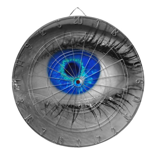Jeu De Fléchettes Œil avec iris bleu regarde le concept de spectateu (Devant)