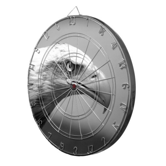 Jeu De Fléchettes Oeil d'aigle noir et blanc (Devant droit)