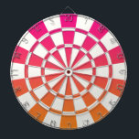 Jeu De Fléchettes Ombre rose orange et blanc<br><div class="desc">Ombre Rose Orange Et Cible de flechettes Blanche</div>