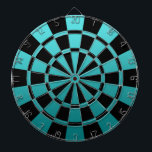 Jeu De Fléchettes Ombre turquoise et noir<br><div class="desc">Ombre turquoise et Cible de flechettes noire</div>