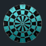 Jeu De Fléchettes Ombre turquoise et noir<br><div class="desc">Ombre turquoise et Cible de flechettes noire</div>