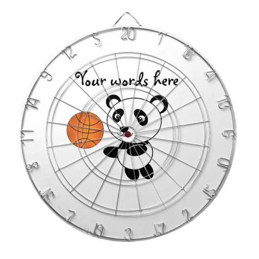 Jeu De Fléchettes Panda de basket-ball (Devant)