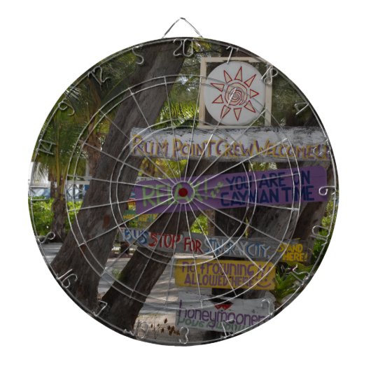 Jeu De Fléchettes Panneau de signalisation Rum Point Grand Cayman (Devant)