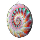 Jeu De Fléchettes Panneau fléché rouge Turquoise et Étapes spirales (Devant droit)