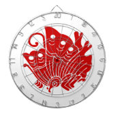 Jeu De Fléchettes Papillon asiatique Japonais Conception Kamon (Devant)