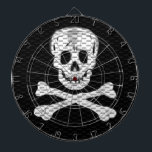 Jeu De Fléchettes Parler comme une journée de pirates<br><div class="desc">Parler comme un jour de pirate Carrelage noir sur blanc</div>