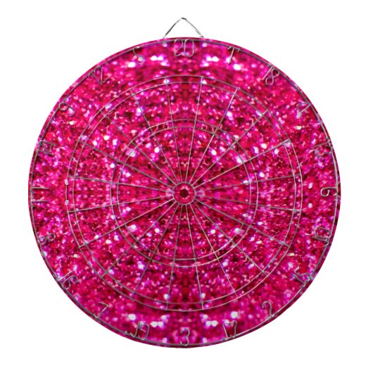 Jeu De Fléchettes parties scintillant rose chaud (Devant)
