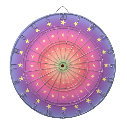 Jeu De Fléchettes Pastel Gradient avec étoiles (Devant)