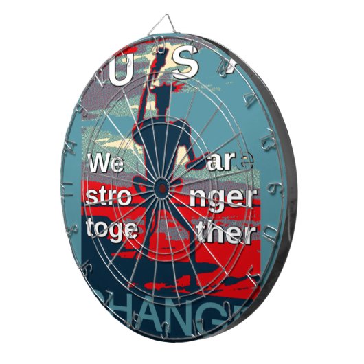 Jeu De Fléchettes Patriotic USA Hope Graphisme Art Design (Devant droit)