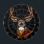 Jeu De Fléchettes Pays rustique de cerfs communs en bois en bois<br><div class="desc">panneau de dard fait sur commande</div>
