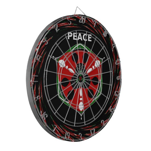 Jeu De Fléchettes "Peace : with Shield Emblem" (Devant gauche)