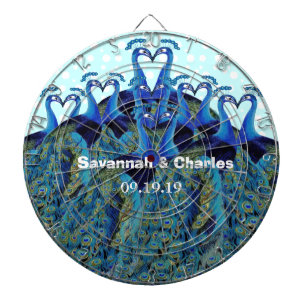 Jeu De Fléchettes Peacocks vintages Embrasser les cadeaux de mariage