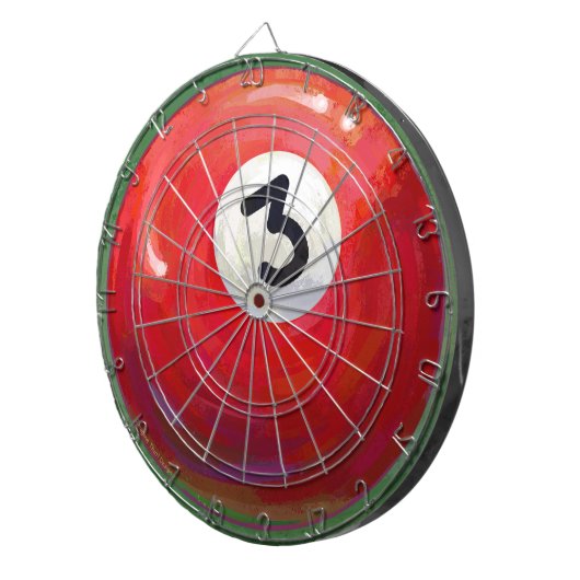 Jeu De Fléchettes Peint 3 Motif de billard (Devant droit)