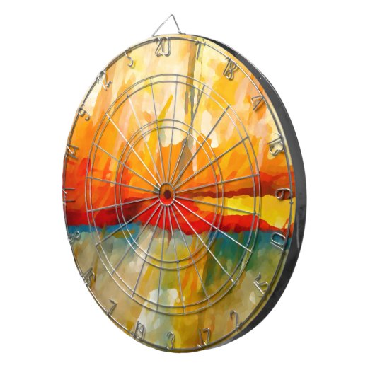 Jeu De Fléchettes Peinture Abstraite moderne (Devant droit)