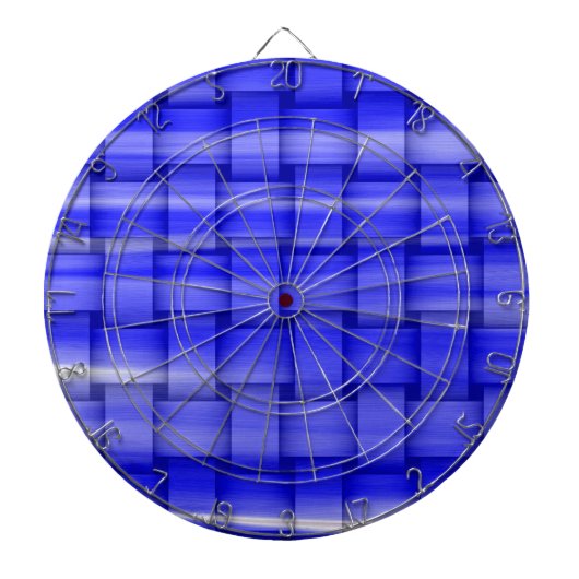 Jeu De Fléchettes Peinture design graphique en osier bleu (Devant)