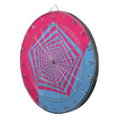 Jeu De Fléchettes Pentagone rose et bleu (Devant droit)