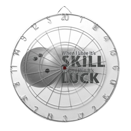 Jeu De Fléchettes Perdre la compétence gagner la chance Bowling Grey (Devant)