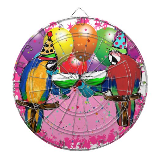 JEU DE FLÉCHETTES PERROQUETS DE FÊTE (Devant)