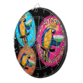 JEU DE FLÉCHETTES PERROQUETS SAOULS (Devant droit)