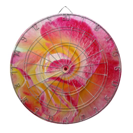 Jeu De Fléchettes pétales rose jaune (Devant)