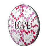 Jeu De Fléchettes Petits coeurs rose rouge AMOUR (Devant droit)