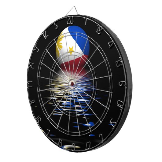 Jeu De Fléchettes Philippines Drapeau se levant/s'installant. (Devant droit)