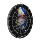 Jeu De Fléchettes Philippines Drapeau se levant/s'installant. (Devant gauche)