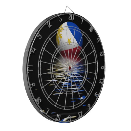 Jeu De Fléchettes Philippines Drapeau se levant/s'installant. (Devant gauche)