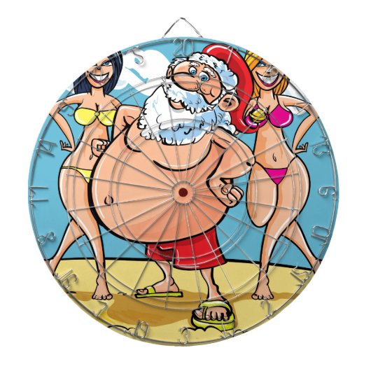 Jeu De Fléchettes plage de bikini santa claus (Devant)