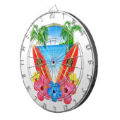 Jeu De Fléchettes Plage et planches de surf tropicales (Devant droit)