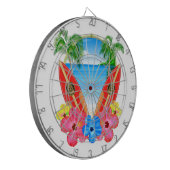 Jeu De Fléchettes Plage et planches de surf tropicales (Devant gauche)