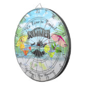 Jeu De Fléchettes Plage tropicale, vacances d'été | Personnalisé (Devant droit)