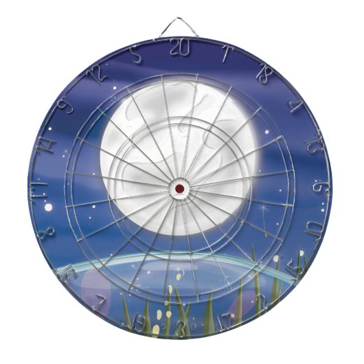 Jeu De Fléchettes Pleine Lune sur l'Étang (Devant)