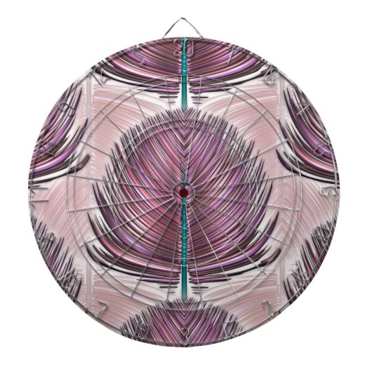 Jeu De Fléchettes Plume de paon stylisé - rose (Devant)