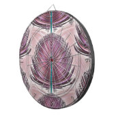 Jeu De Fléchettes Plume de paon stylisé - rose (Devant droit)