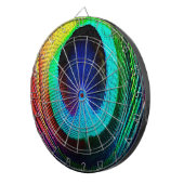 Jeu De Fléchettes Plume de paon vibrant (Devant droit)