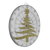 Jeu De Fléchettes Pochoir d'arbre de Noël Or (Devant gauche)