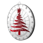 Jeu De Fléchettes Pochoir d'arbre de Noël rouge (Devant droit)