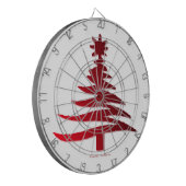 Jeu De Fléchettes Pochoir d'arbre de Noël rouge (Devant gauche)