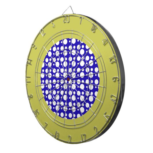 Jeu De Fléchettes pois bleu et blanc (Devant droit)