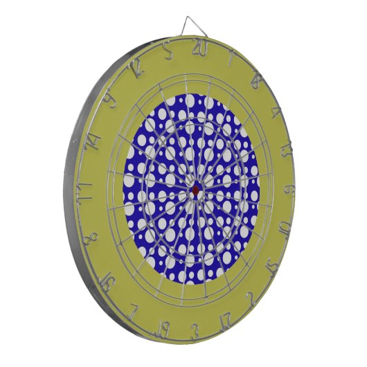 Jeu De Fléchettes pois bleu et blanc (Devant gauche)