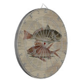 Jeu De Fléchettes Poisson Perche rouge Art pêcheur (Devant gauche)