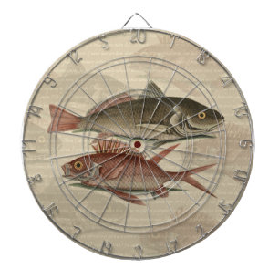 Jeu De Fléchettes Poisson Perche Rouge Pêcheur d'Art