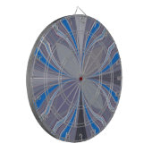 Jeu De Fléchettes Polka gris cendré bleu Pointe Texture Art Imprimer (Devant gauche)