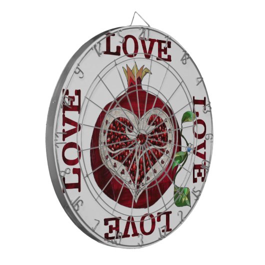 Jeu De Fléchettes Pomegranate Heart LOVE Valentine (Devant gauche)