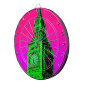Jeu De Fléchettes Pop Art Big Ben Londres Voyage rose Vert (Devant droit)