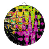 Jeu De Fléchettes Poster d'art Abstrait Neon Glitch Imprimer (Devant)