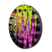 Jeu De Fléchettes Poster d'art Abstrait Neon Glitch Imprimer (Devant droit)