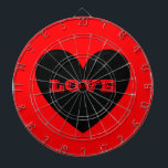 Jeu De Fléchettes Puffy Heart<br><div class="desc">Tableau de bord du coeur gonflé.   Couleur et texte Arrière - plans peuvent être customisés.</div>