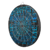 Jeu De Fléchettes Quartiers de New York en bleu (Devant droit)